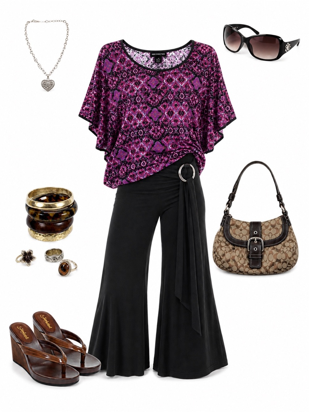 Y2K Purple Geometric Print Top Women’s Short Sleeve Boho Retro 2000s Vintage